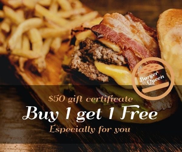 Fast Food  Hamburger Business Facebook Post