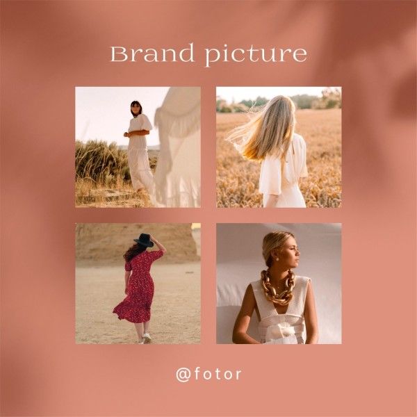 cloth, bag, brand building, Red Brand Picture Instagram Post Template
