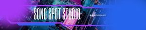 music, rock, concert, Blue Song Sport Studio Soundcloud Banner Template
