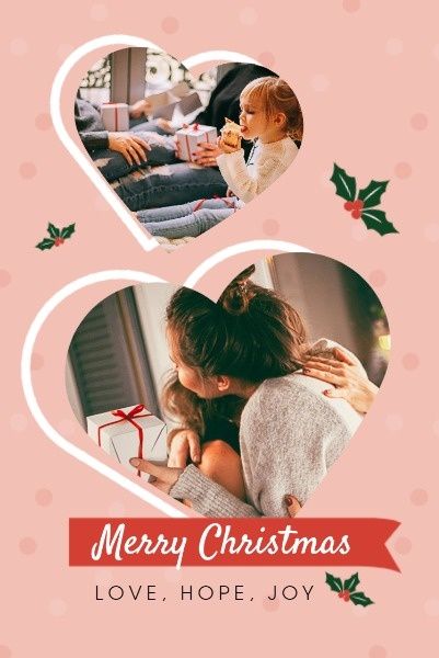 xmas, festival, holiday, Christmas Collage Pinterest Post Template