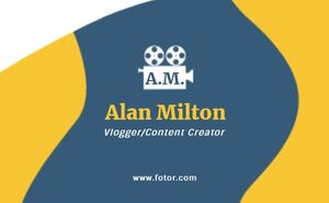 Blue Video Content Creator Business Card