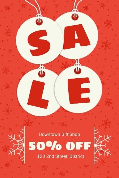 Red Background Of  Christmas Banner Ads Pinterest Post