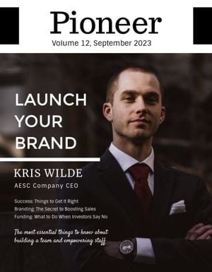 business, man, life, Pioneer Entrepreneur Magazine Magazine Cover Template