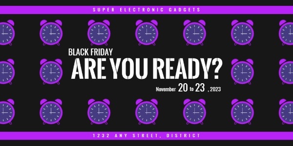 Purple And Black Electronics Gadget Black Friday Sale Twitter Post