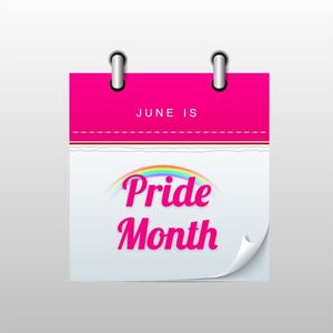 june, love, lgbtq+, Fuchsine Calendar Simple Happy Pride Month Instagram Post Template