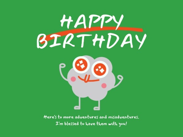 Green Birthday Card Card