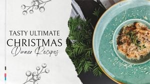 xmas, christmas recipe, food, Simple Christmas Dinner Recipe Youtube Thumbnail Template