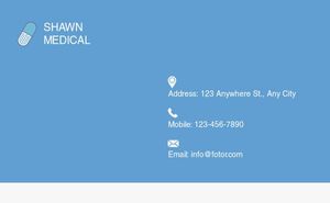 White Blue Simple Medical Business Card