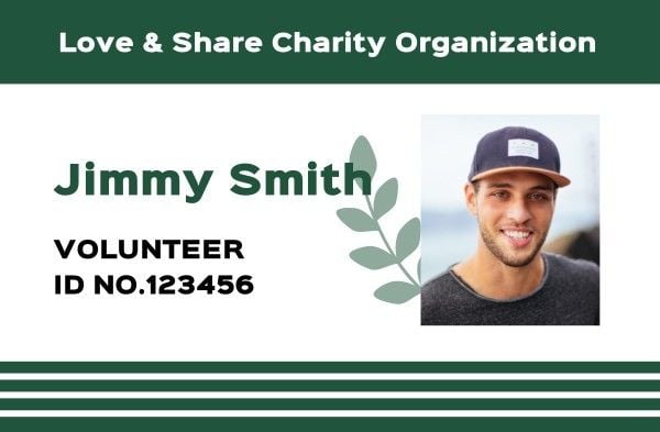 love, share, organization, Charity Card ID Card Template