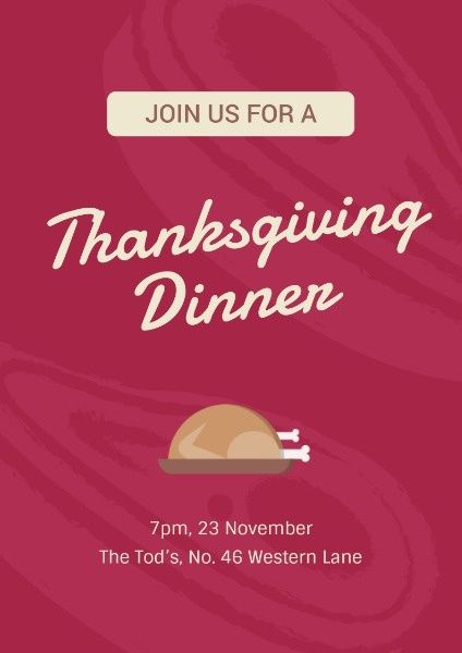 celebration, party, event, Thanksgiving Dinner Flyer Template