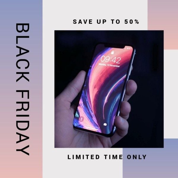 White Limited Time Only Cellphone Black Friday Sale Instagram Post