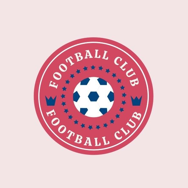 football logo, soccer, team, Red Circle Football Club Logo Template