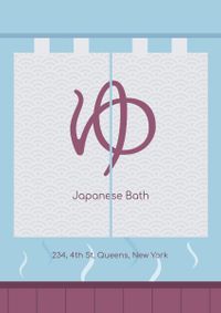 bathing, service, relax, Japanese Bath Poster Template