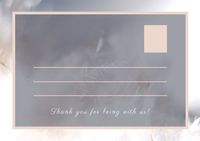 thanks, feather, ceremony, White Wedding Thank You Card Postcard Template