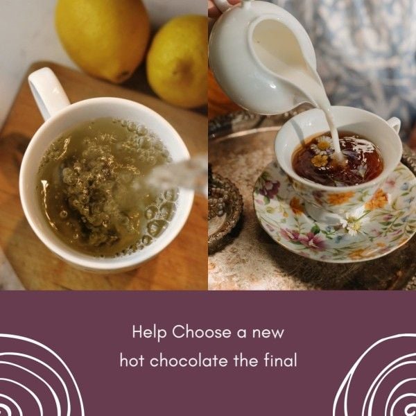 beverage, fruit tea, brand building, British Tea Drink Branding Post Instagram Post Template