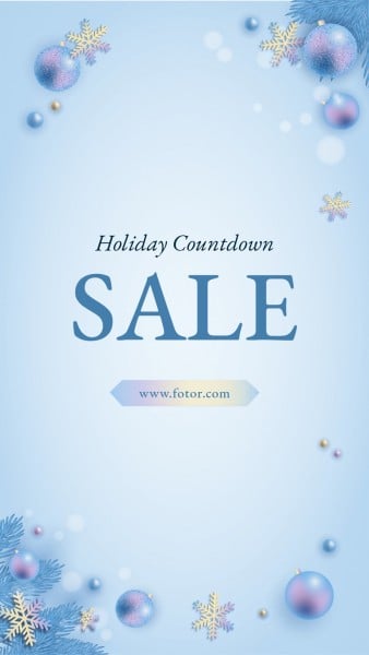 Blue Holiday Christmas Sale Promotion Instagram Story