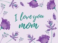 love, event, wishes, Monogrammed Mother's Day Flower Card Template