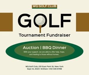 game, golfing, match, Golf Tournament Fundraiser Club Facebook Post Template