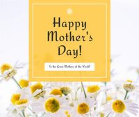mothers day, appreciate, wishes, Yellow mother's day appreciation card Facebook Post Template