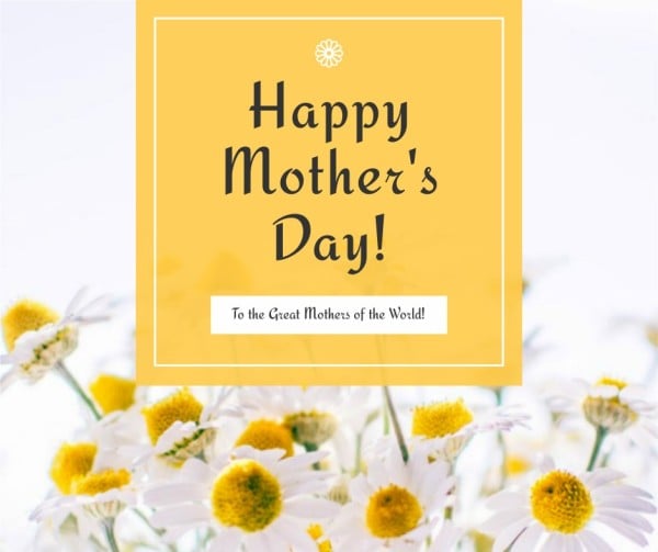 Yellow mother's day appreciation card Facebook Post
