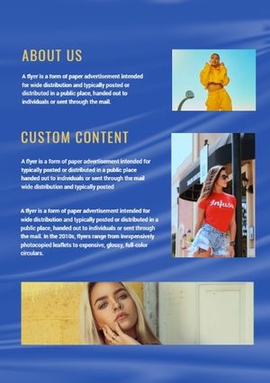 girl, sale, marketing, Blue Fashion Style Flyer Template