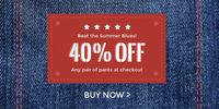 clothes, promotion, discount, Jeans Sale Twitter Post Template