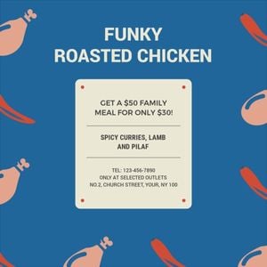 advertising, promotion, discount, Roasted Chicken Shop Sales Instagram Post Template