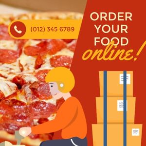 披萨在线订购广告 Instagram帖子