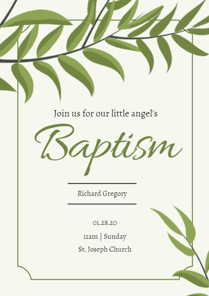 baptismal, baptism, christening, Created by the Fotor team Invitation Template
