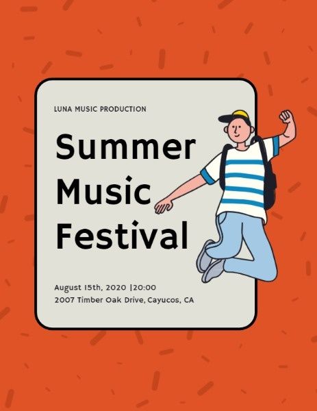 summer activity, schedule, performance, Brisk Summer Music Festival Flow Program Template