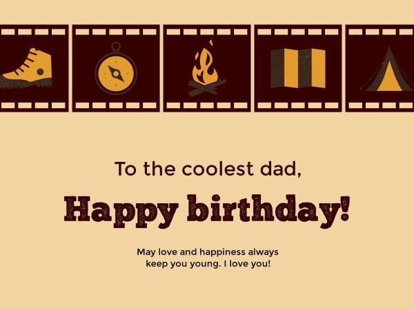 party, life, dinner, Dad Happy Birthday Card Template