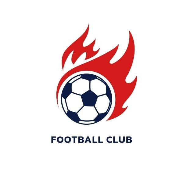 football logo, soccer, team, Red Fire Football Club Logo Template