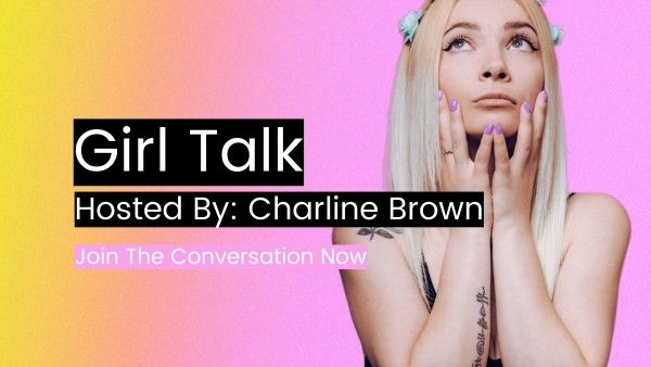 Pink Girl Talk Channel  Youtube Channel Art