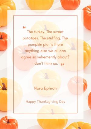 黄色のカボチャの背景感謝祭の引用 ポスター