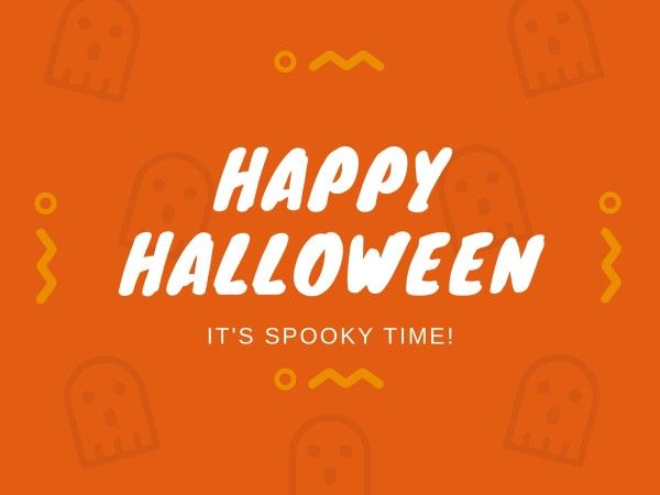 greeting, wishing, holiday, Spook happy halloween Card Template