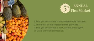 sale, discount, business, Green Flea Market Gift Certificate Template