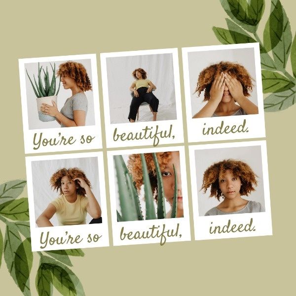 indeed, polaroid, photo collage, Beautiful Life Collage Instagram Post Template