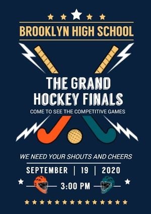 racing, pentagram, helmets, The Grand Hockey Finals Poster Template