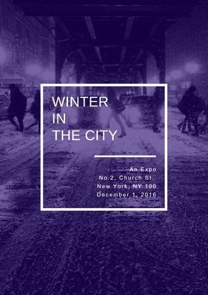 season, nature, landscape, Winter In The City Poster Template