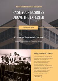 Yellow And Black Consulting Company Service Newsletter