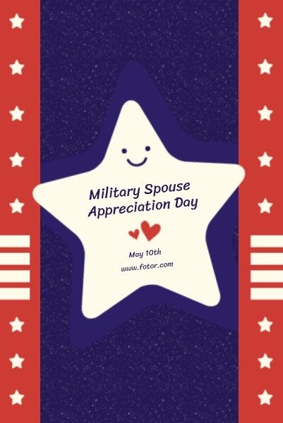 5.10, holiday, star, Military Spouse Appreciation Day Pinterest Post Template