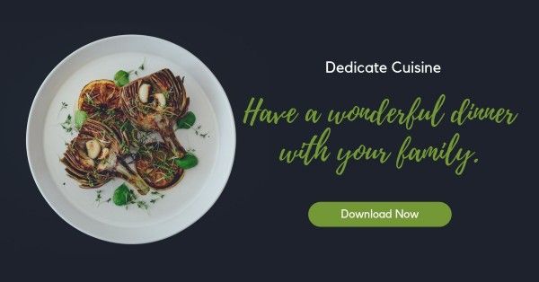 Facebook app ad,  Facebook ad,  Facebook, Dedicate Dinner Cuisine Facebook App Ad Template