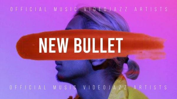 jazz, artists, youtube end screen, Gradient Cool New Bullet Youtube Thumbnail Template
