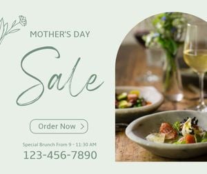 promotion, promo, mothers day, Green Special Brunch Mother's Day Sale Facebook Post Template
