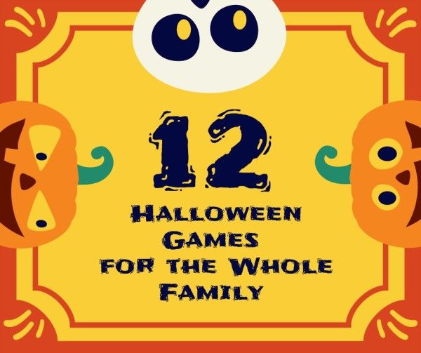 family, gathering, entertainment, Halloween Games Facebook Post Template