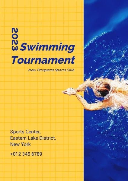 exercise, sports, competition, Swimming Tournament Poster Template