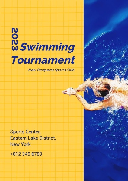Swimming Tournament Poster