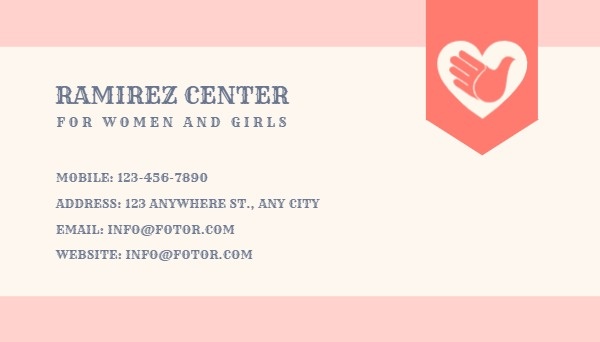 Ramirez Woman Center Business Card