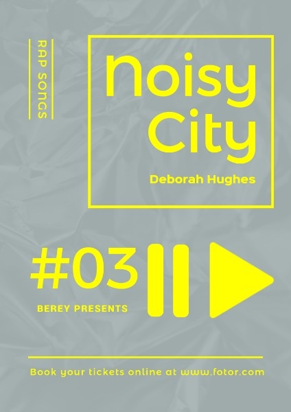 Green And Grey Noisy City Album Poster