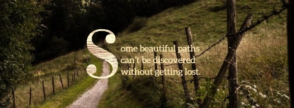 Mountain Path Inspirational Quote Facebook Cover